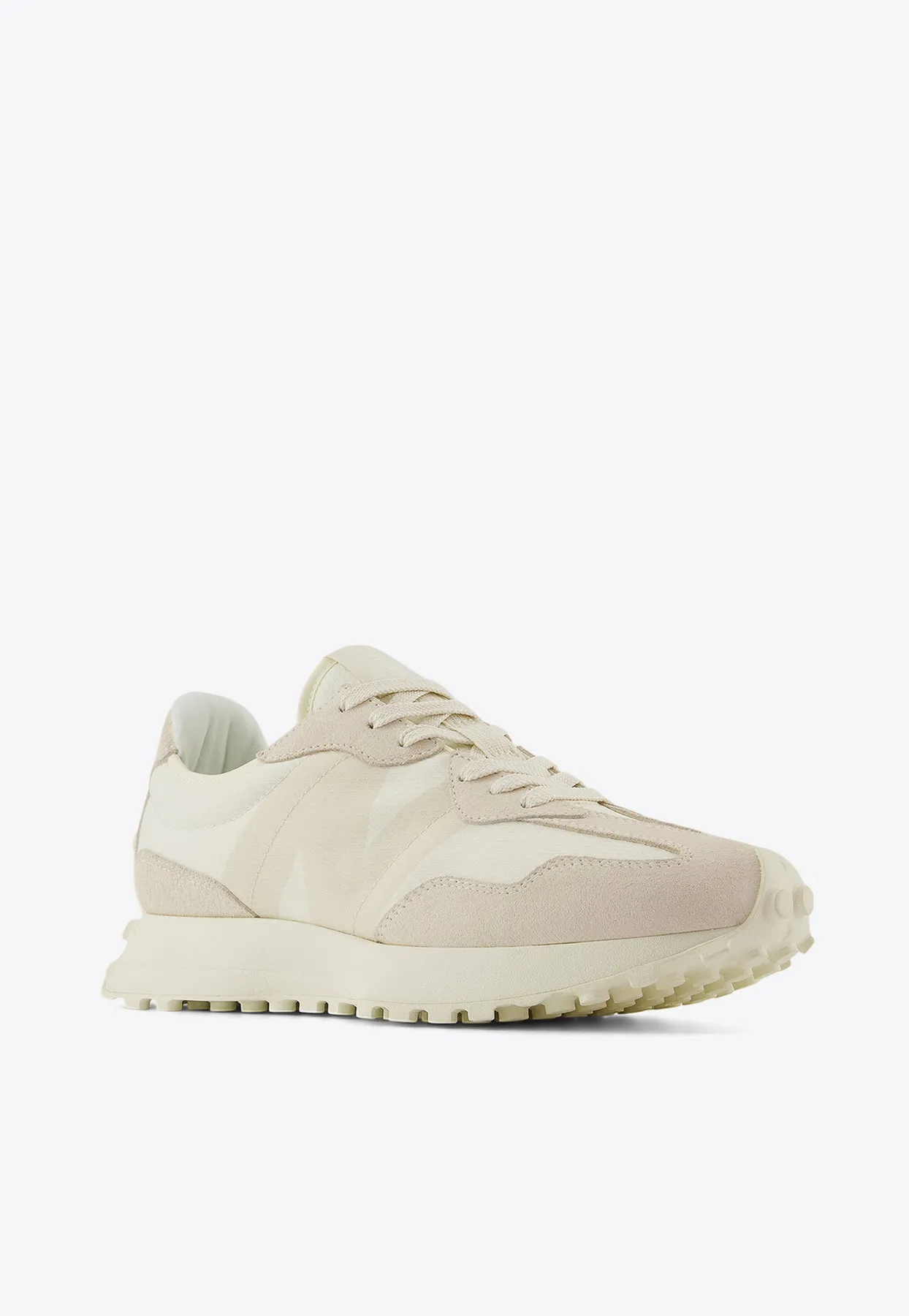 327 Low-Top Sneakers in Linen with Sea Salt Orange New Balance Cleats