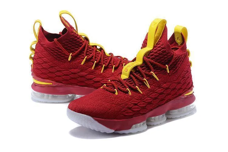 Nike Lebron XV 15 Red Yellow Men Shoes !!! CYBER MONDAY SALE !!! Best Asics Wrestling Shoes