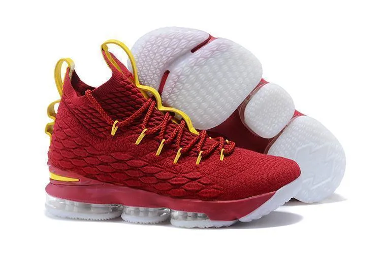 Nike Lebron XV 15 Red Yellow Men Shoes !!! CYBER MONDAY SALE !!! Asics Streetwear Shoes