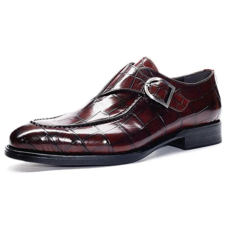 ClassicPattern Business Flat Shoes Men Designer Formal Dress Flat Shoes For Bunions