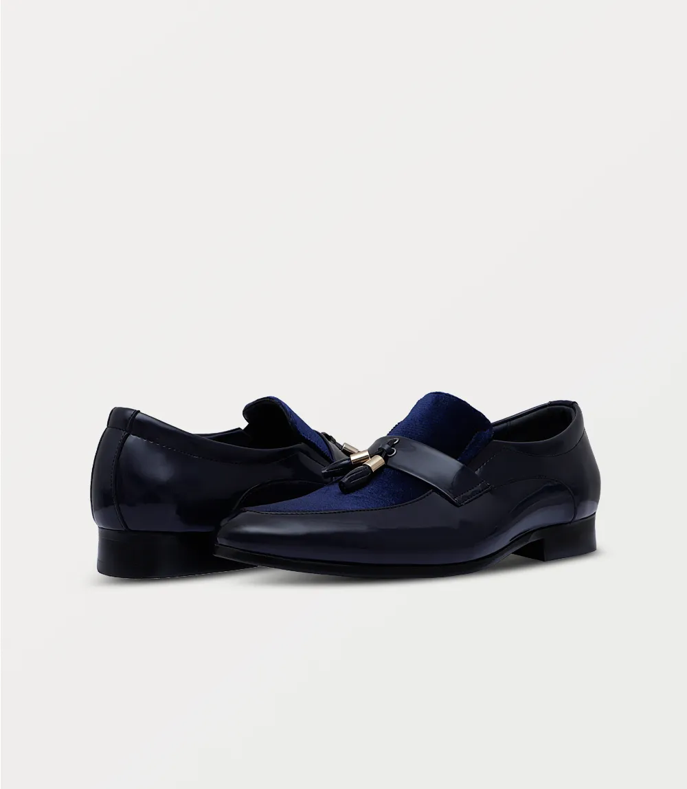 BM6797-BLUE-Men Slip On Wide Slip On Sneakers