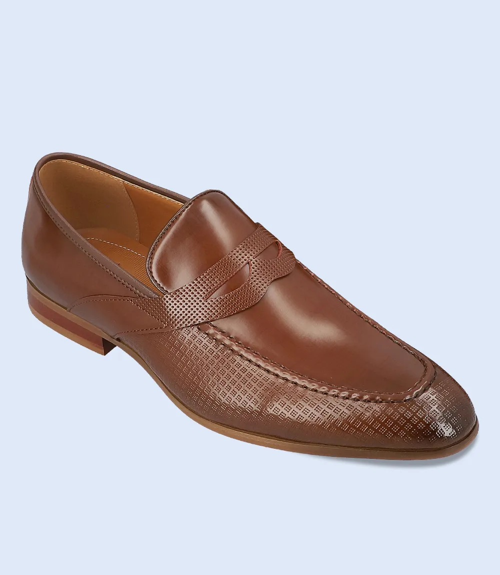 BM6751-BROWN-Men Slip on Wedge Shoes Slip On