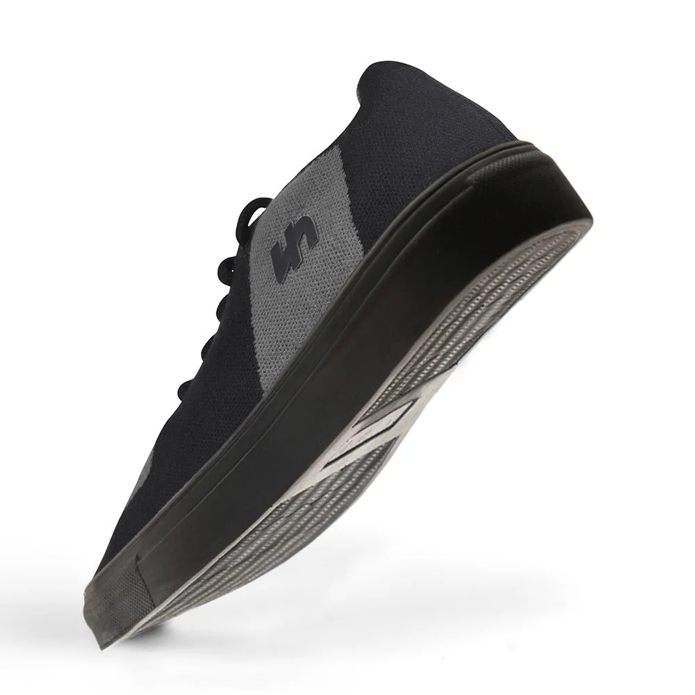Tonka Slippers Linen Sneakers | Grey-Black (Black Sole) | Men
