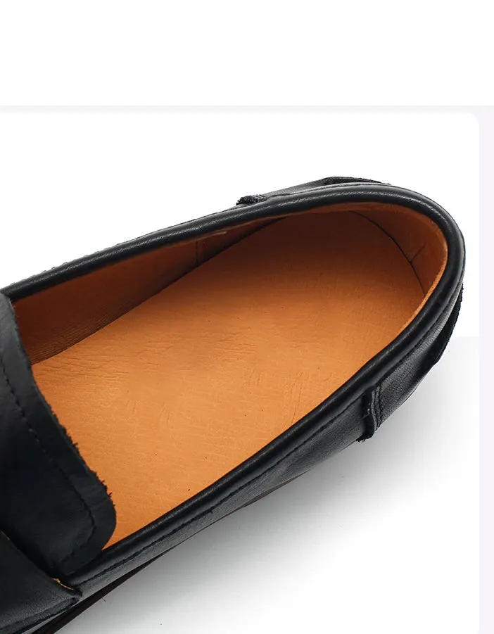 Filling Pieces Loafers Pointed Toe Real Leather Handmade Women's Loafers