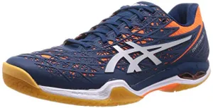 ASICS Men's Court Control Ff Mako Blue/Pure Silver Badminton Shoes-6 UK (40 EU) (7 US) (1071A021) Asics Shoes For Overpronators