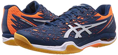 ASICS Men's Court Control Ff Mako Blue/Pure Silver Badminton Shoes-6 UK (40 EU) (7 US) (1071A021) Asics Gel Cumulus Shoes