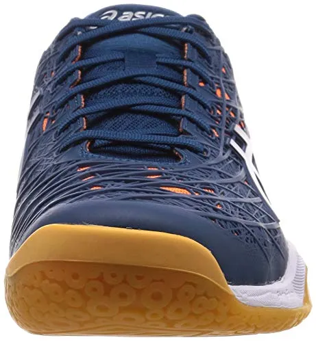 Asics Upcourt 5 Indoor Court Shoes ASICS Men's Court Control Ff Mako Blue/Pure Silver Badminton Shoes-6 UK (40 EU) (7 US) (1071A021)