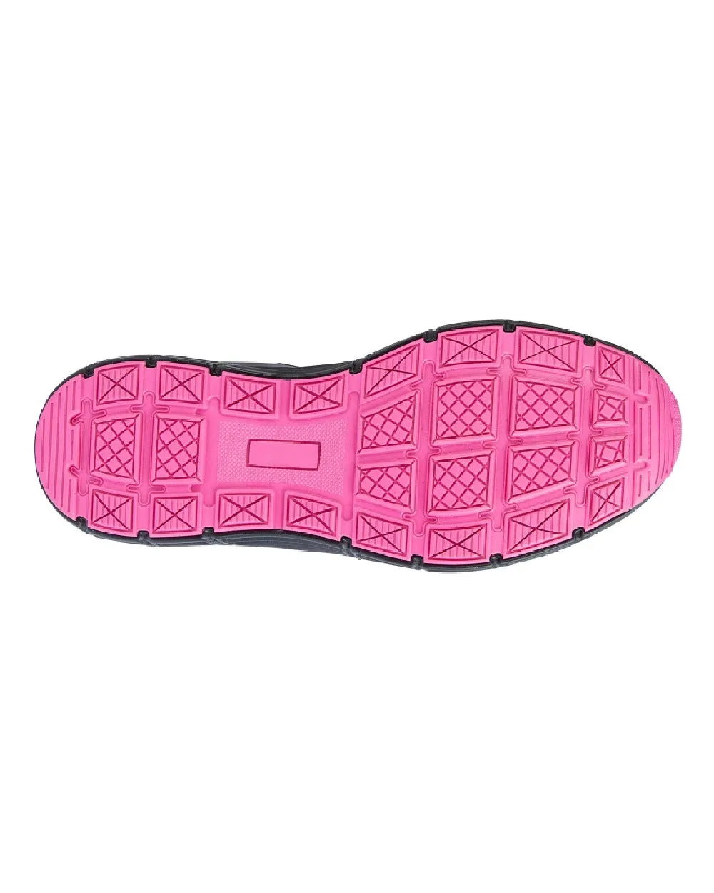 Grafters Womens Black Hot Pink Nylon Mesh Safety Trainer Shoes Pull On Work Boots Near Me