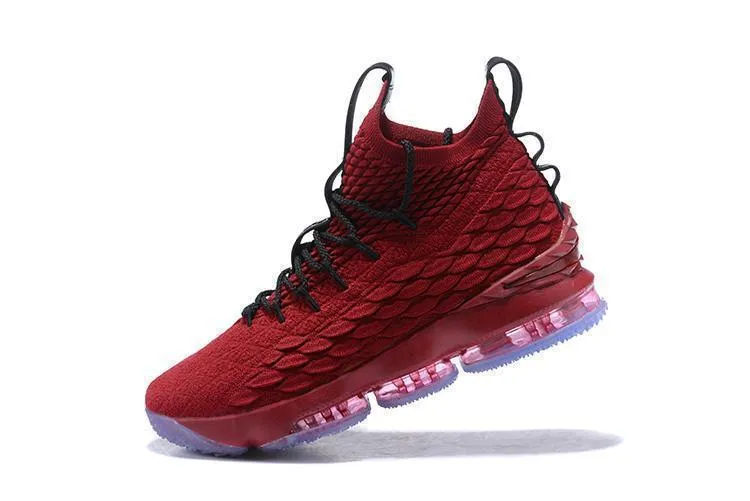 Asics New Gen Wrestling Shoes Nike Lebron XV 15 Red Bordeaux Men Shoes Sale Size US 7-12