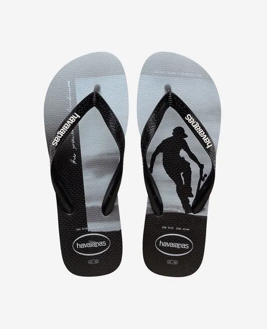 Fur Shoes Slippers HAVAIANAS HYPE - BLACK.BLACK.WHITE.WHITE