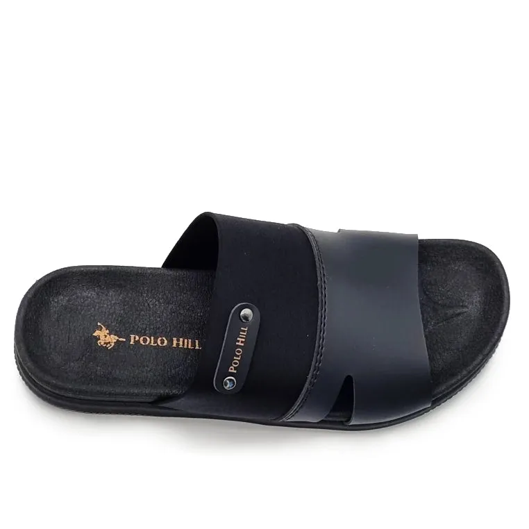 Orthofeet Sandals Contrasted Band Slide Sandals