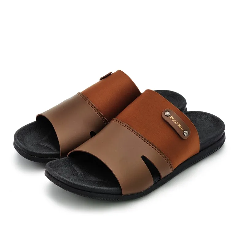 Buckle Sandals Contrasted Band Slide Sandals
