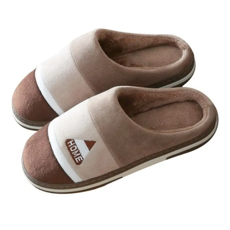 Kiss Slippers Groovywish Velvet Fur Men Indoor Slippers Cushion Winter Shoes