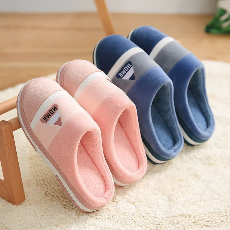 Groovywish Velvet Fur Men Indoor Slippers Cushion Winter Shoes Channel Slippers