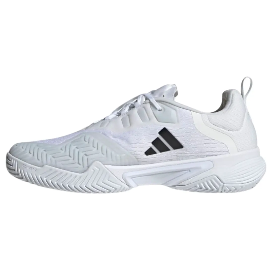 Adidas Barricade Mens Tennis Shoes - White/Black/Silver Adidas Cool Shoes