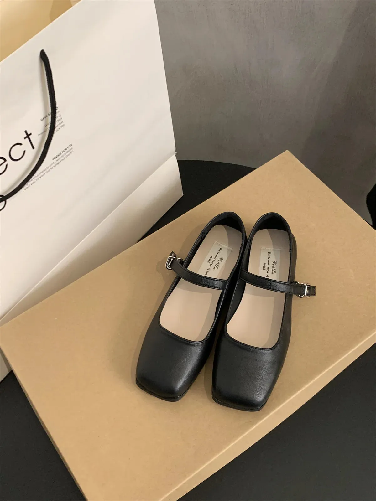 Amberjack Loafers MQTIME  -  2024 New Sweet Mary Jane Shoes Square Head Moccasins Flat Shoes French Lovely Casual Shoes Women Comfort Loafers Shoes for Work