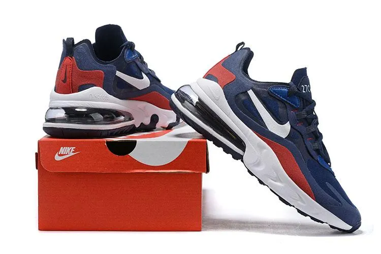 Nike Air Max 270 React GS 'Navy Red' Sneaker Shoes Sale Men Size 5.5 - 11 Asics Stormer Running Shoes