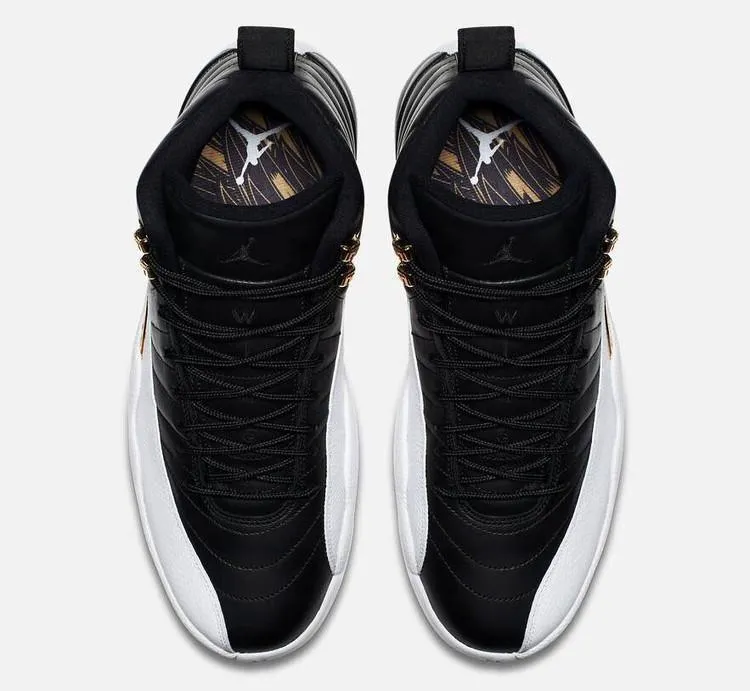 Nike Air Jordan 12 Retro 'Wings' Black White Gold Shoes Basketball Men Sale Asics Tennis Shoes Gel Dedicate 8