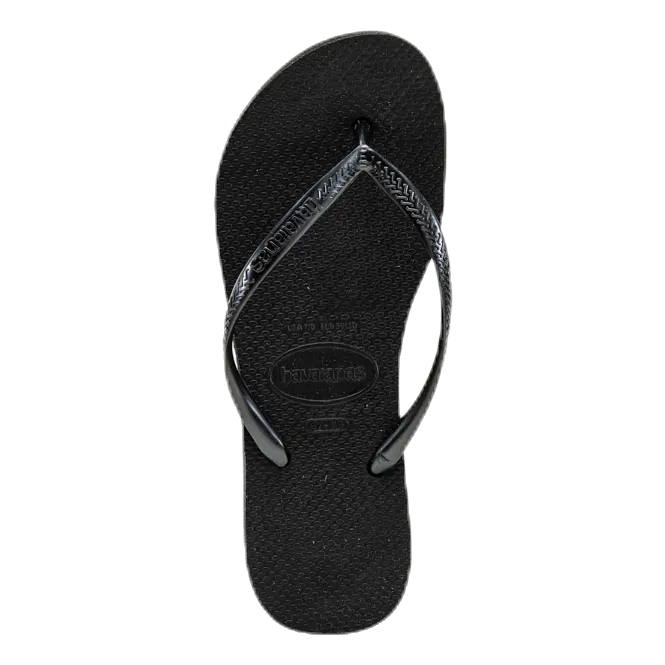 Flip Flops Padded Slim Flatform Black