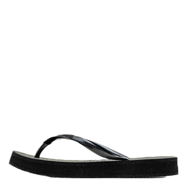 Slim Flatform Black Ultra Comfort Flip Flops Size 9