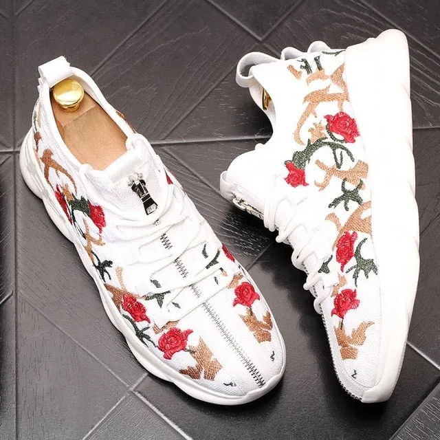 Fashion Knited Men Sneakers Unisex Light Autumn Hip Hop Colored embroidery Footwear Breathable Casual Shoes Zapatillas Hombre Arch Support Loafers