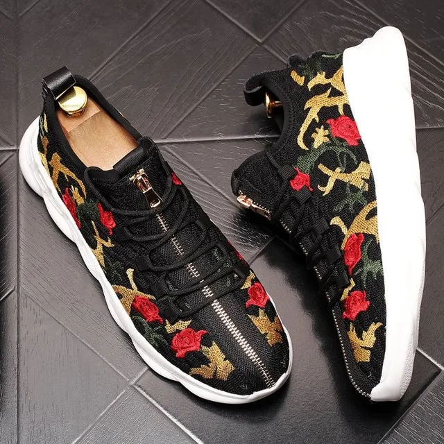 Snake Loafers Fashion Knited Men Sneakers Unisex Light Autumn Hip Hop Colored embroidery Footwear Breathable Casual Shoes Zapatillas Hombre