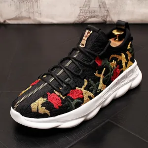 Johnston And Murphy Penny Loafers Fashion Knited Men Sneakers Unisex Light Autumn Hip Hop Colored embroidery Footwear Breathable Casual Shoes Zapatillas Hombre