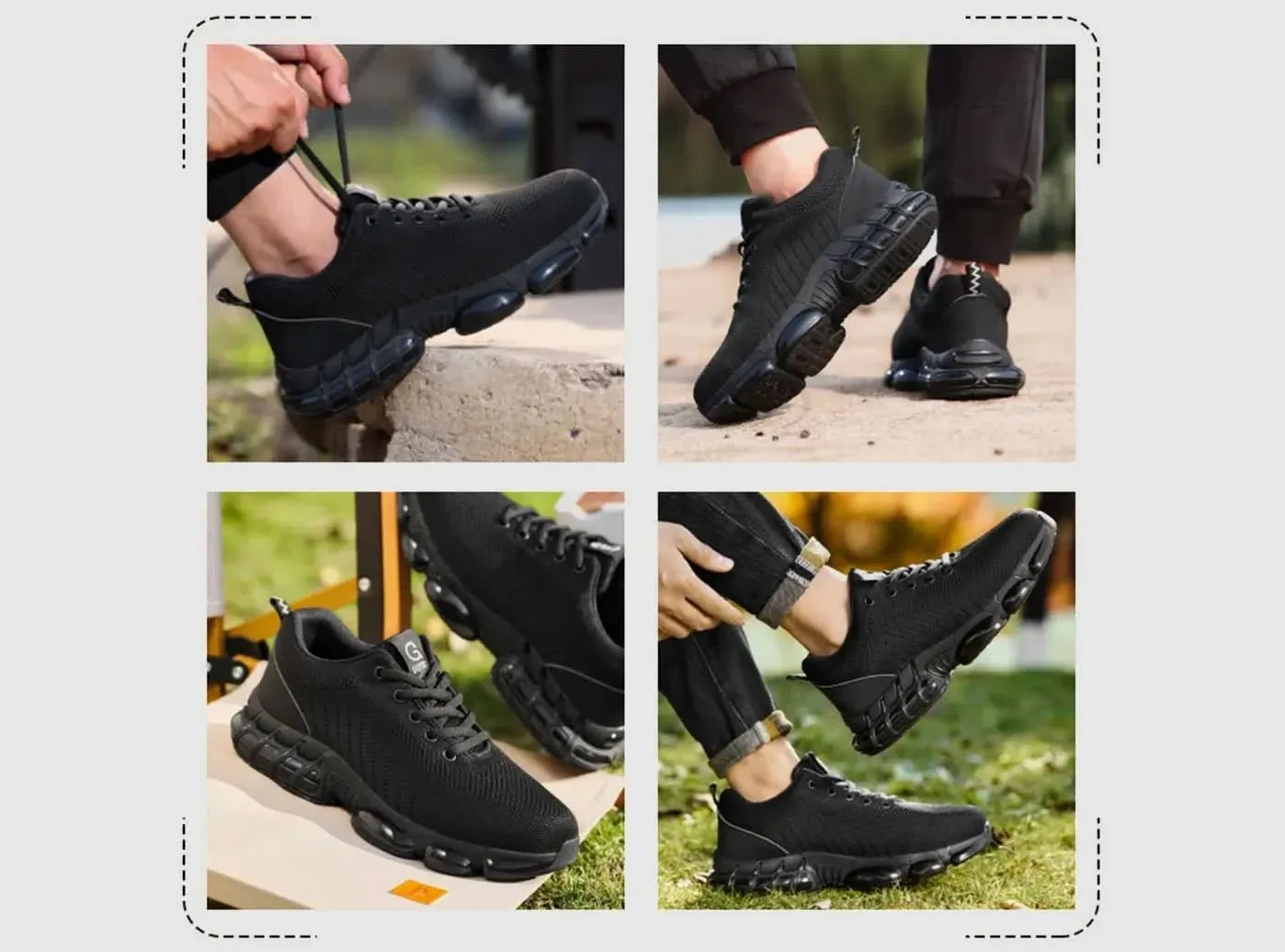 Styles Of Work Boots FitVille Men's Breathable Safety Shoes