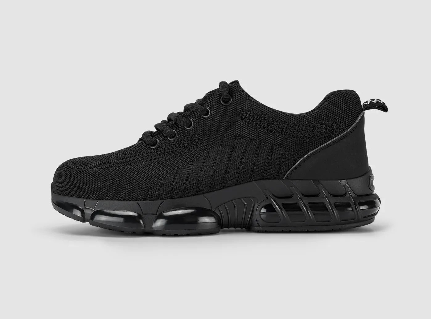 FitVille Men's Breathable Safety Shoes Work Boots For Overpronation