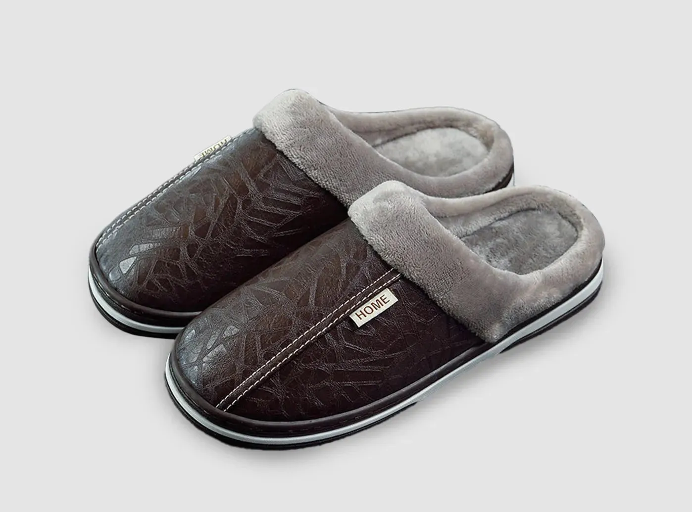 FitVille Men's Plush House Slippers Clloe Slippers