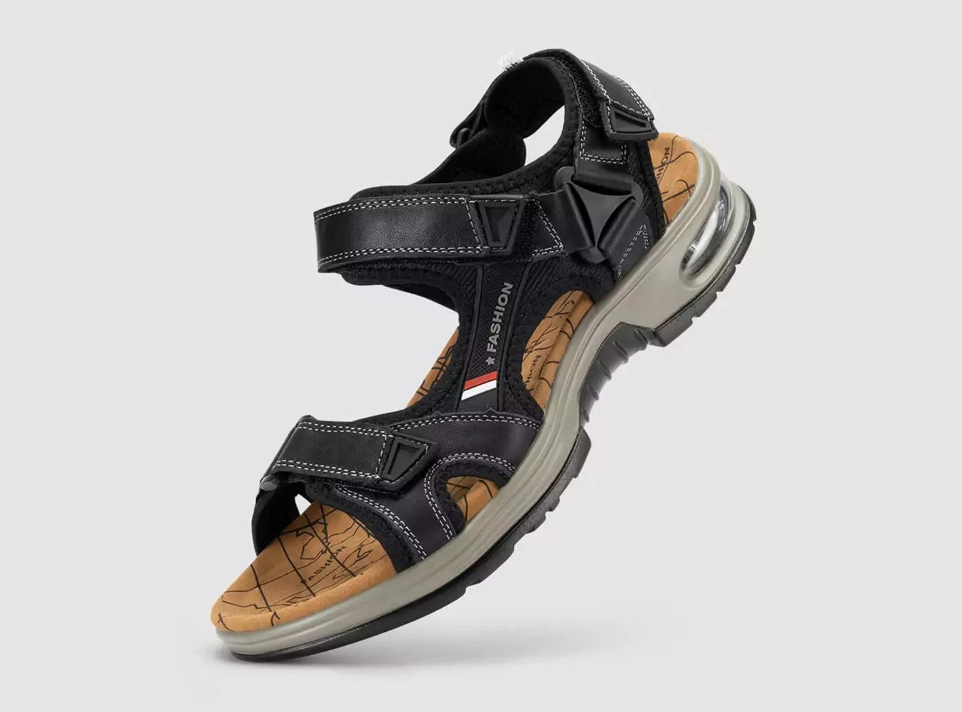 Sandals Resorts Jamaica FitVille Men's UrbanStride Cushion Sandals