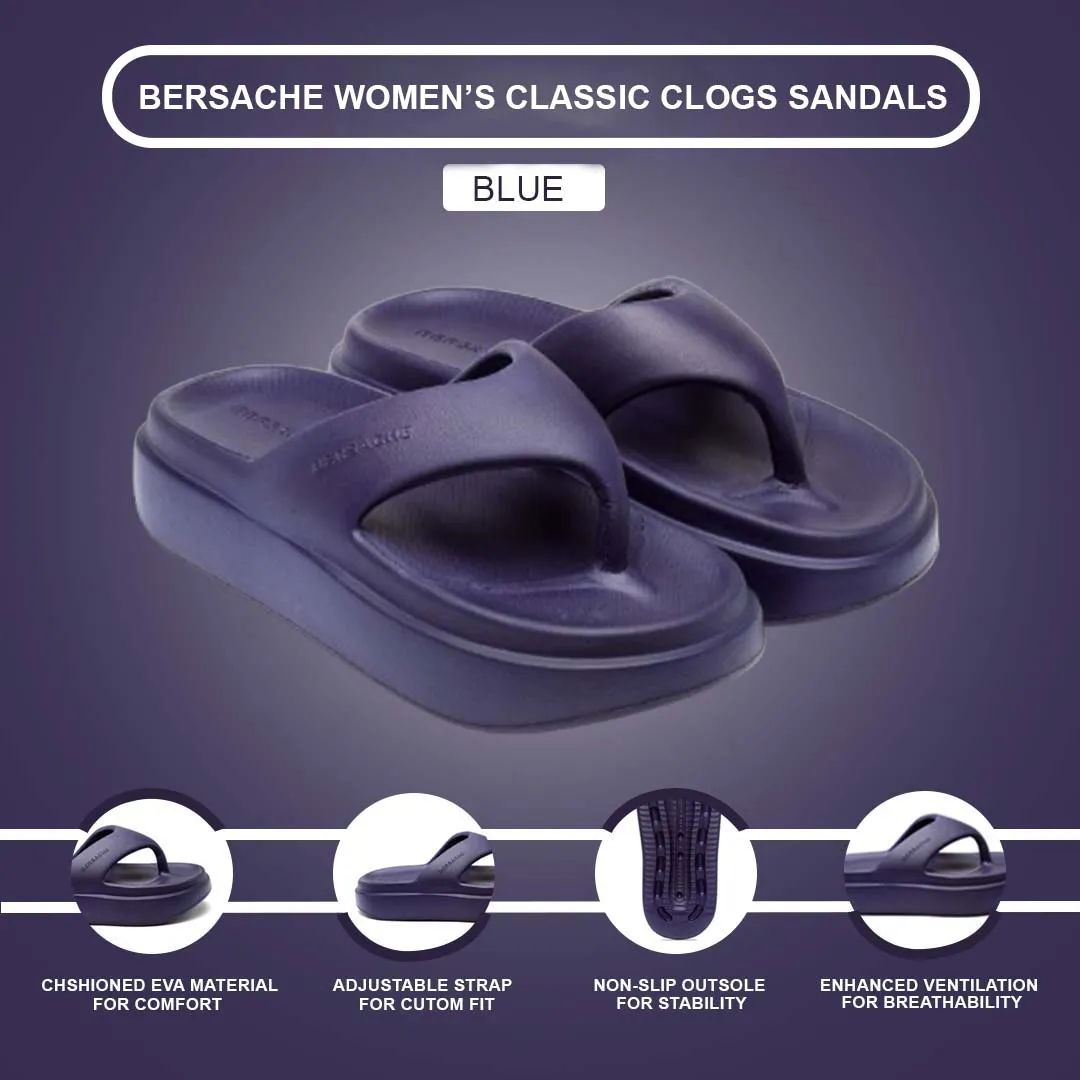 Pluffi Slippers Review Bersache Extra Soft Classic Casual with  Regular wear with Ultra Soft & Flexibility Technology Clogs For women's/Girl's-(6112-Blue)