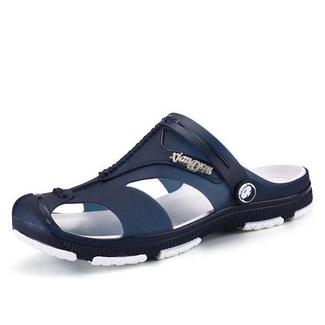 Burger Slippers Men's Flip Flops Plastic  Flat Clogs Quick Dry Slippers