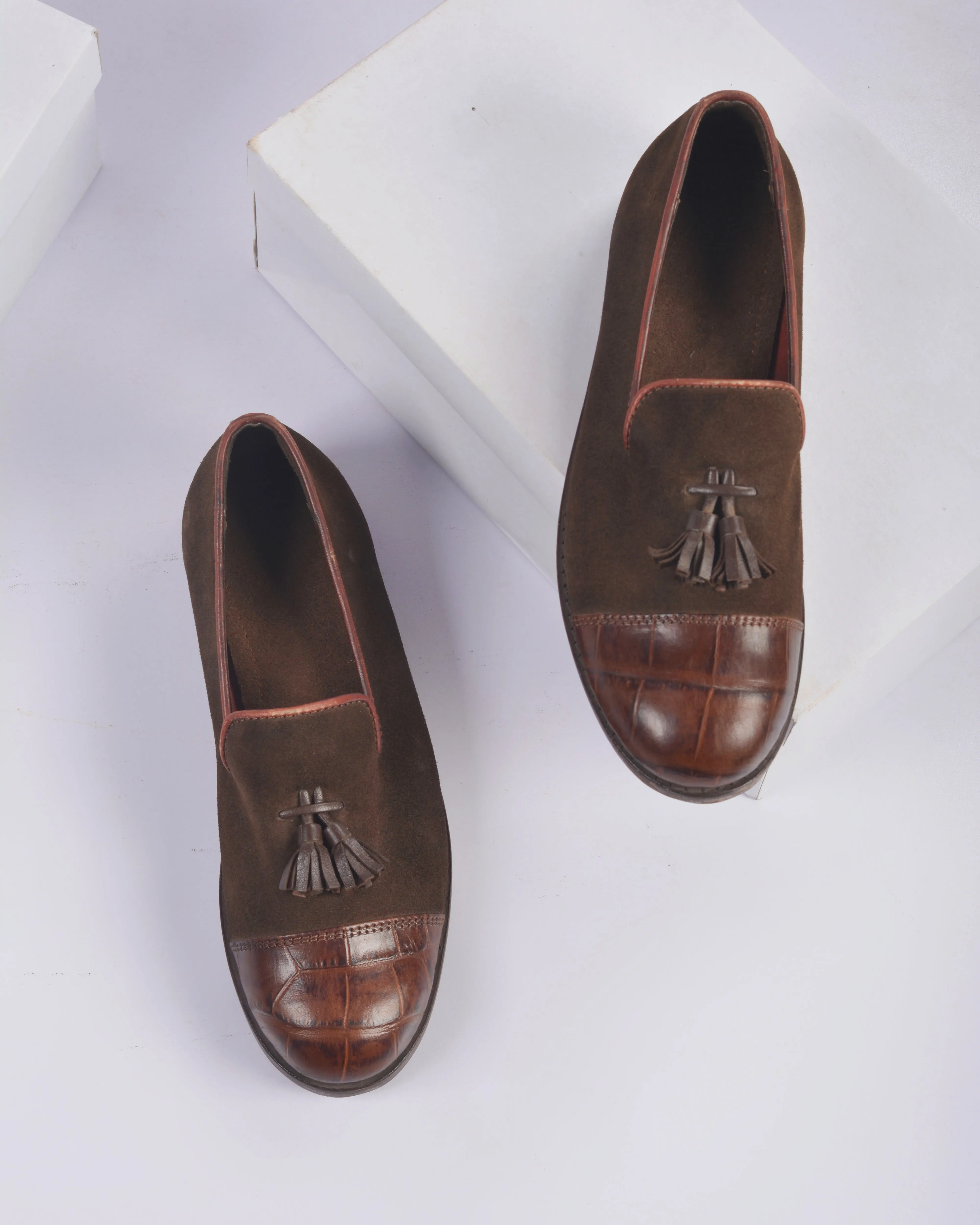 Pink Loafers Footprint TASSEL LOAFERS BROWN