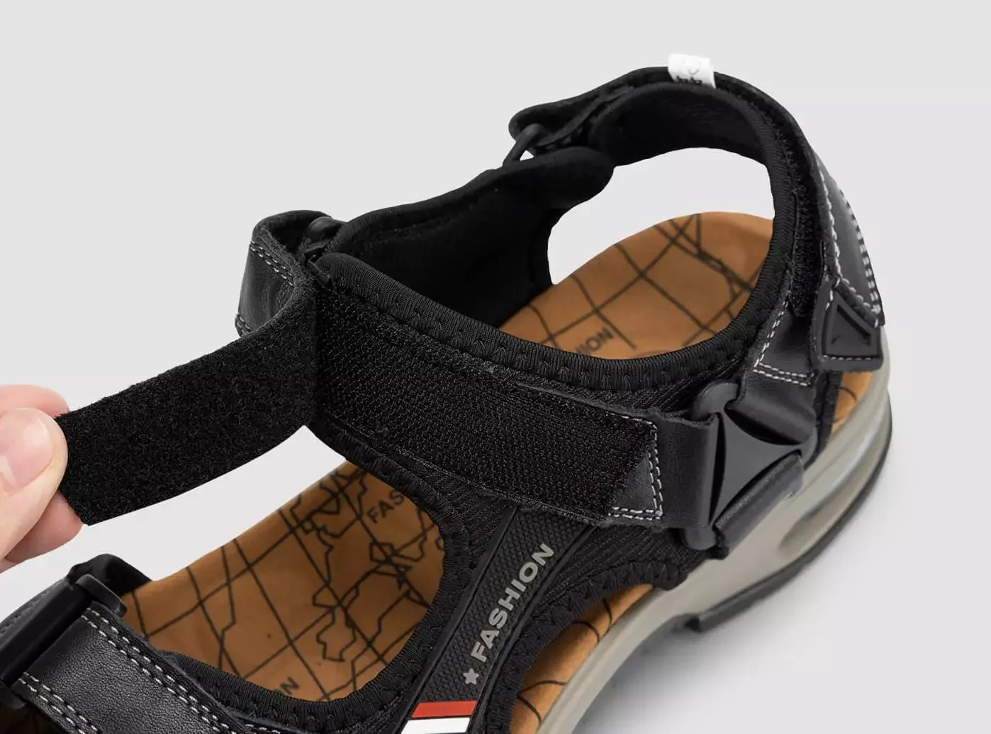 Pointed Toe Sandals FitVille Men's UrbanStride Cushion Sandals