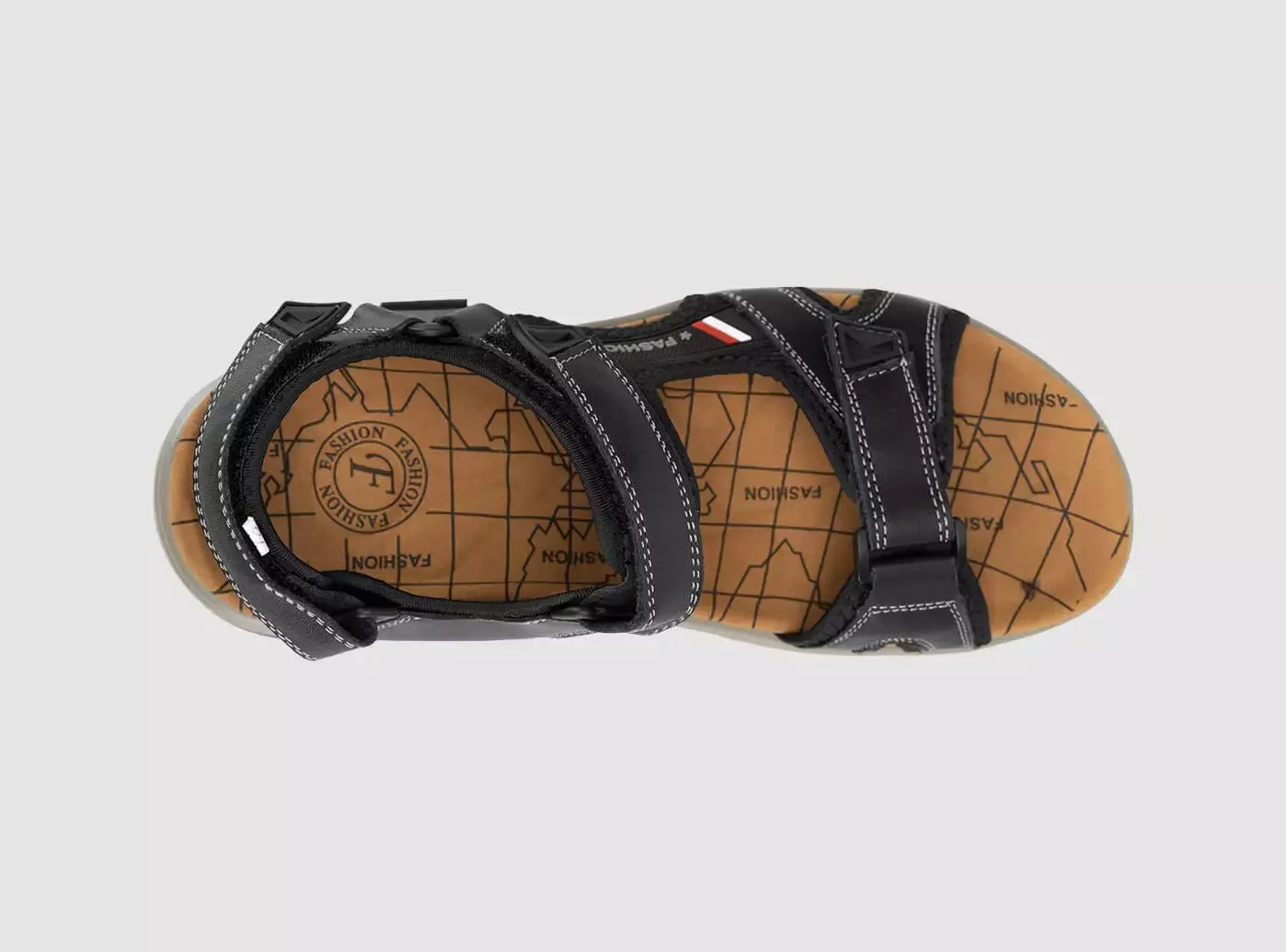 FitVille Men's UrbanStride Cushion Sandals Water Friendly Sandals