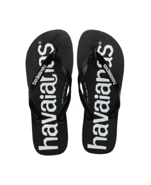 HAVAIANAS TOP LOGOMANIA - BLACK Non Skid Slippers For Elderly