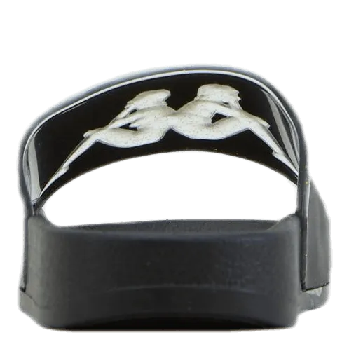 Slipper, Authentic Aqua 1 Black/Gold Flip Flops Supercoil