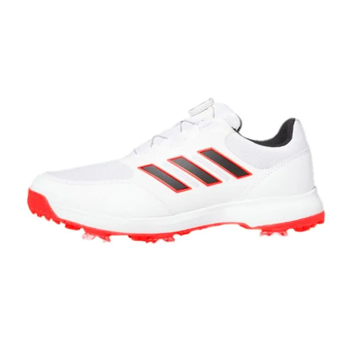 Adidas Men's Tech Response 3.0 Boa WD Spiked Golf Shoes - White/Black/Red Adidas Exercise Shoes