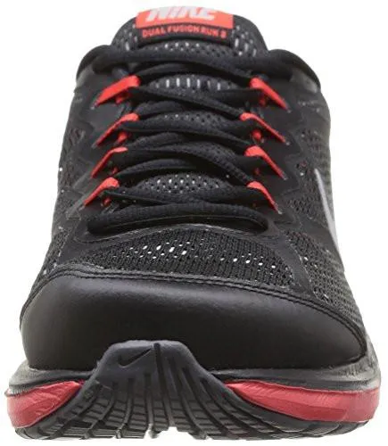 Asics Women Tennis Shoe Dual Fusion Run 3 Blckmtllc Slvrchllng Rdwlf Running Shoe 12 US