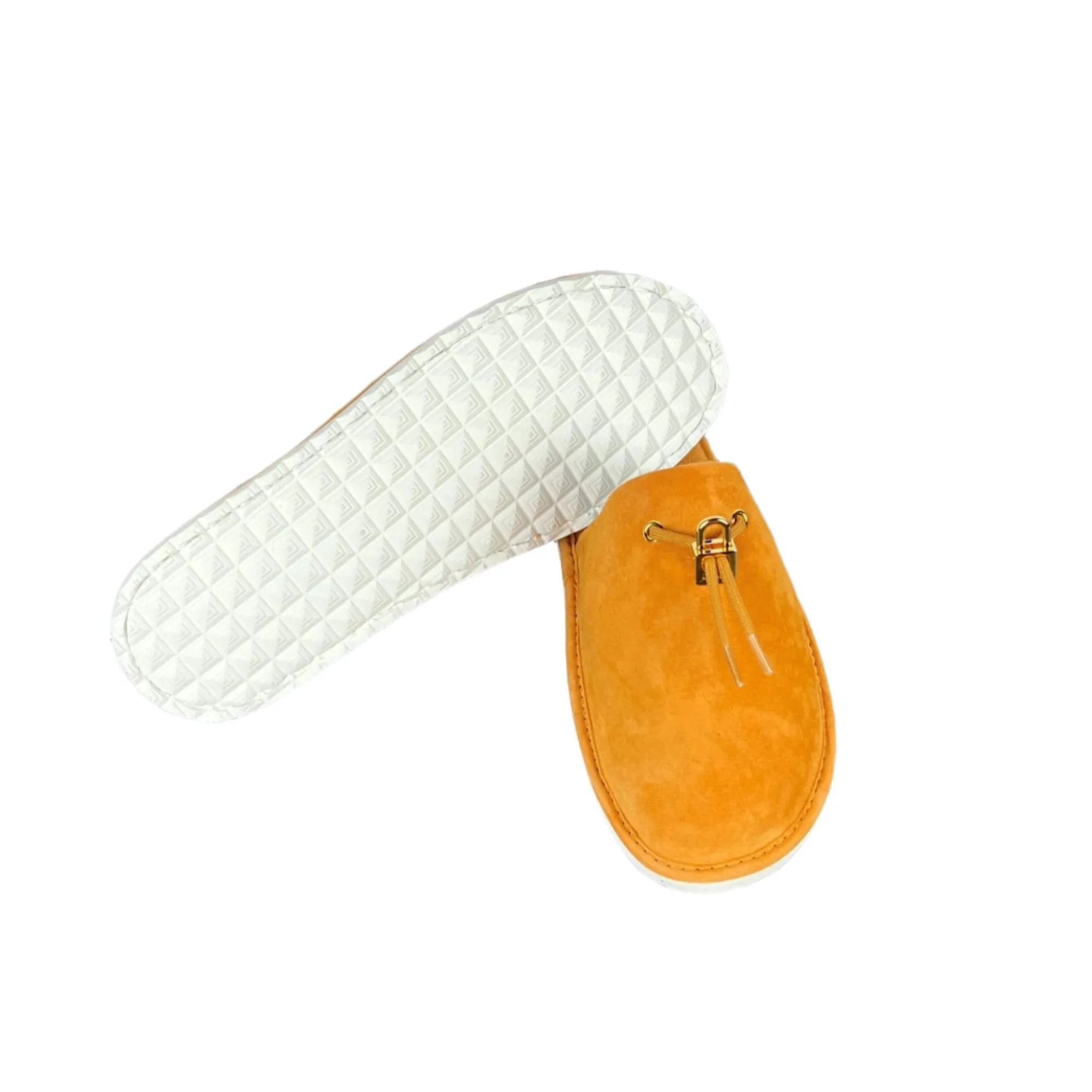 Buscemi Men's Greenwich Orange Suede Slippers SAMPLE Slippers Maxx