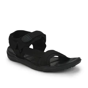 Gliders (Black) Casual Sandals For Men FIGHTER-N By Liberty Supportive Slides