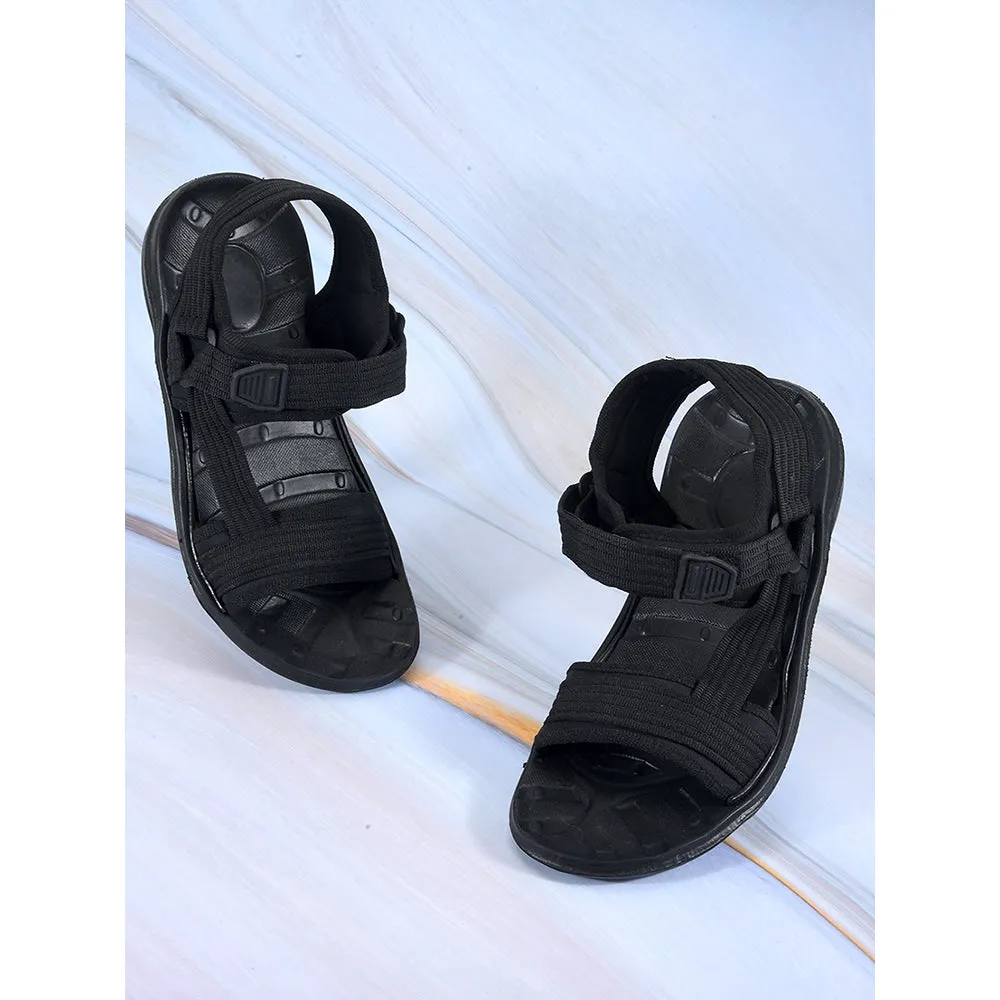 Gliders (Black) Casual Sandals For Men FIGHTER-N By Liberty Country Road Slides