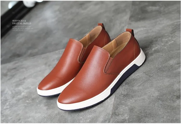 Sweet Loafers Winter Men Leather boots Loafers Shoes Fashion Warm Cotton Brand ankle boots lace up men Shoes footwear