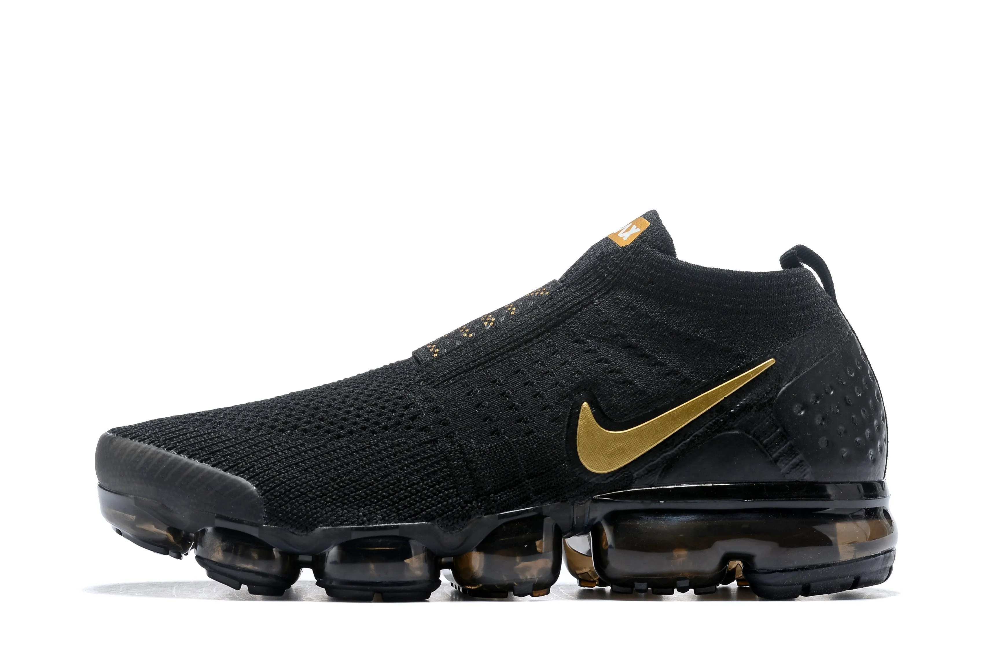 Nike Air Vapormax Moc 2 Black Gold Shoes Sneakers Men Sale Size US 7, 8, 8.5, 9, 10, 11 Veja Sneakers Velcro