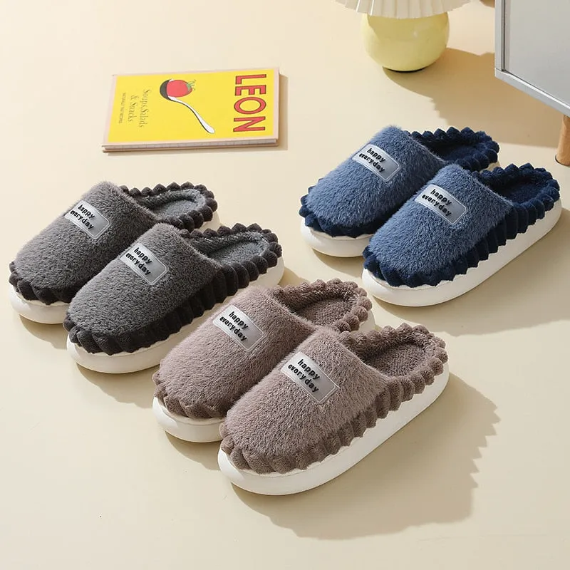 Ladies House Shoes Slippers Groovywish Men Soft Plush Slippers Heel Protection Indoor Shoes