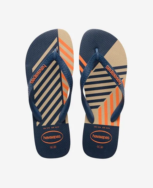 HAVAIANAS TREND - SAND GREY.INDIGO BLUE Hairy Feet Slippers