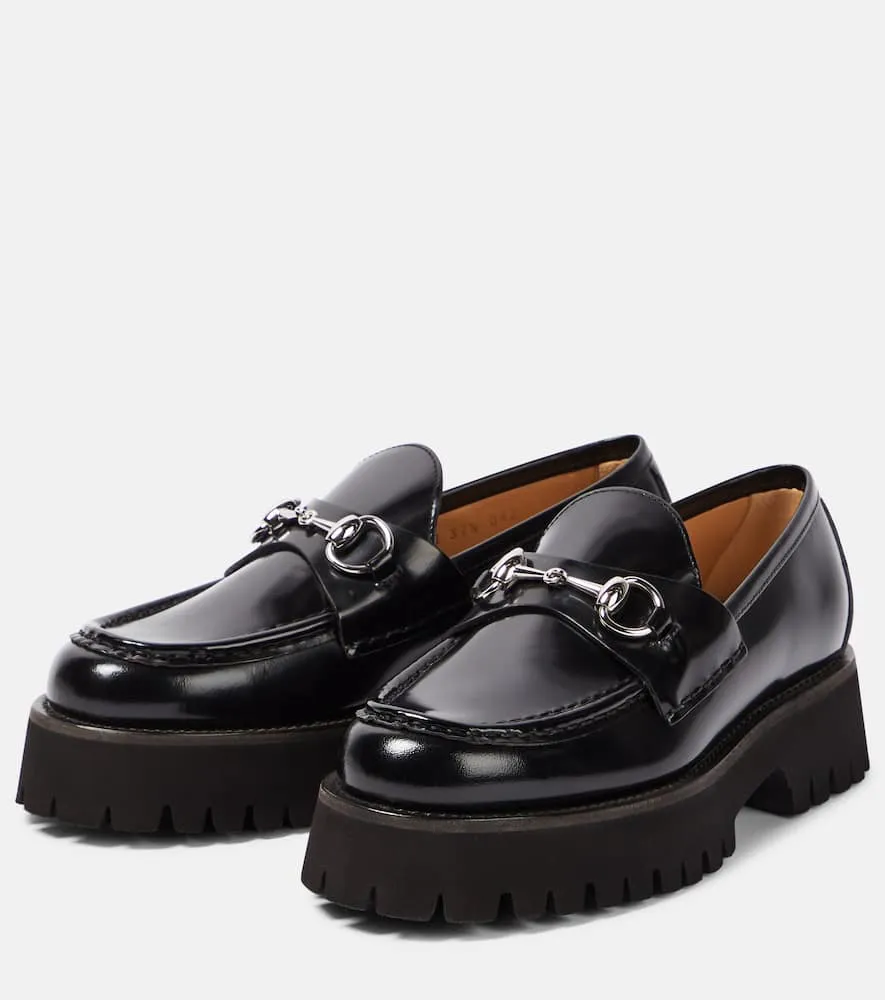 Gucci Sylke Horsebit leather loafers Loafers Without Back