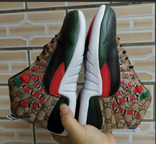 GUCCI x Nike Air Jordan 12 Retro Sneaker Shoes Sale Men Size 7-13 Asics Shoes Online Shopping