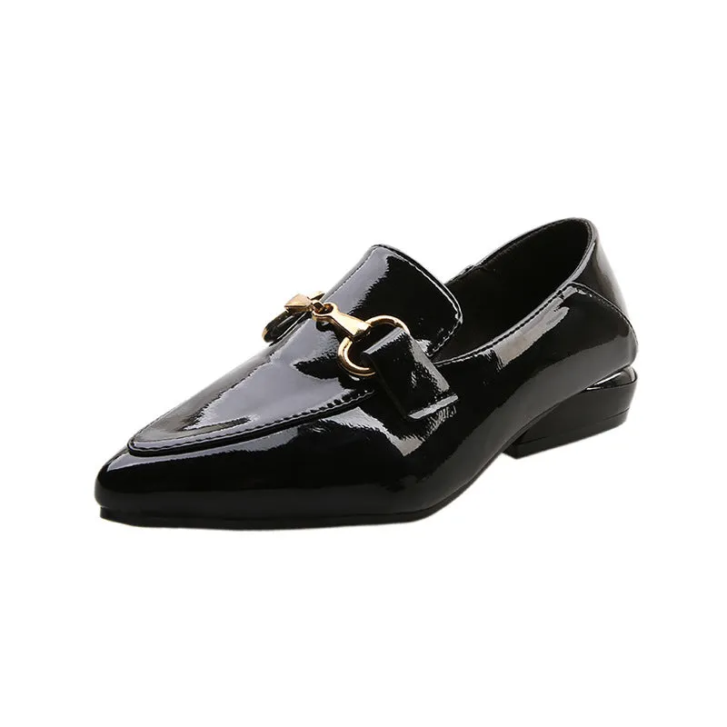Leather office Shoes Women Spring And Summer 2023 | Brodtica.com Loafers Laces